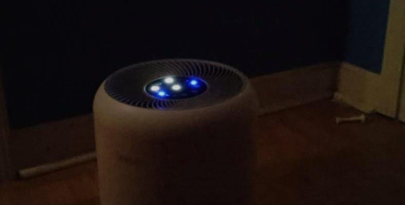 Image showing Levoit Core 300 air purifier in a dark room