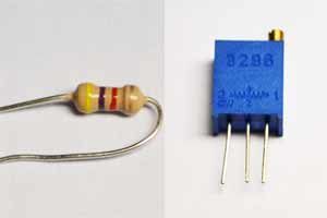 Постоянный и подстроечный резисторы для замены термодатчиков