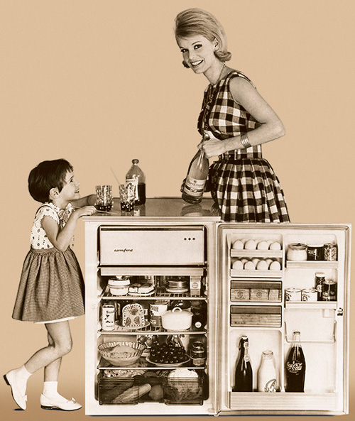 Реклама холодильника Vestfrost в 1955 году